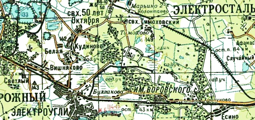 Узкоколейная железная дорога Кудиновского комбината керамических изделий — схемы и топографические карты Узкоколейная железная дорога Кудиновского комбината керамических изделий — схемы и топографические карты
