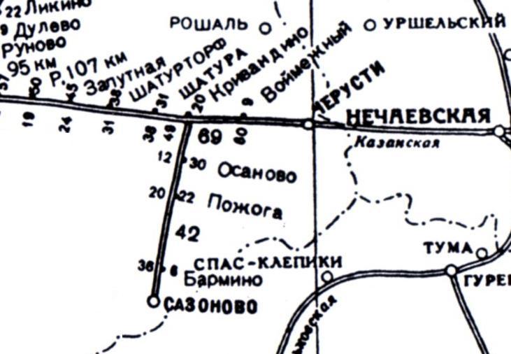 Железнодорожная линия Кривандино — Рязановка — схемы и топографические карты Железнодорожная линия Кривандино — Рязановка — схемы и топографические карты