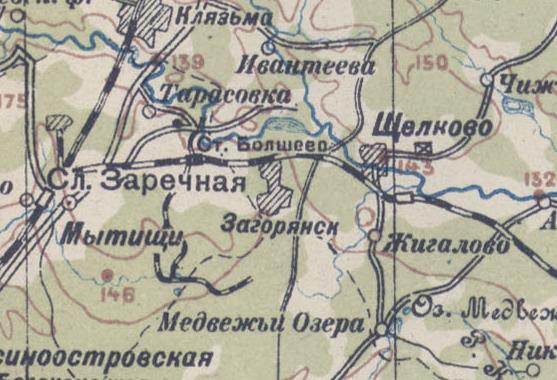 Узкоколейная железная дорога Мытищинского торфопредприятия - схемы и топографические карты Узкоколейная железная дорога Мытищинского торфопредприятия - схемы и топографические карты