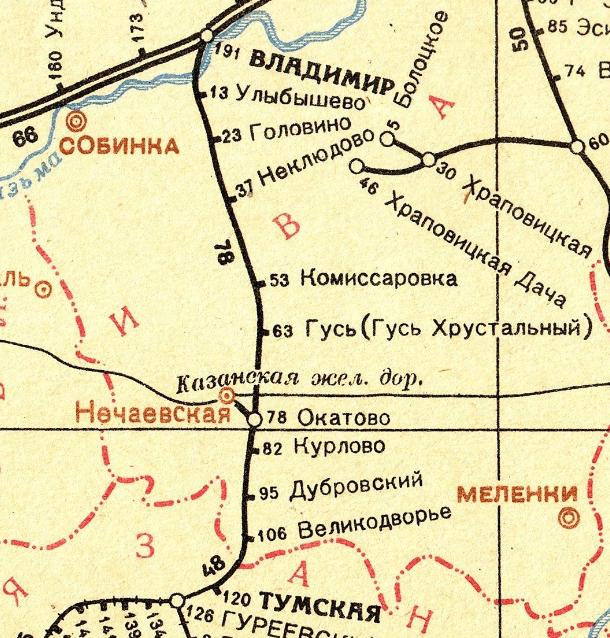 Железнодорожная линия Владимир — Тумская — схемы и топографические карты Железнодорожная линия Владимир — Тумская — схемы и топографические карты