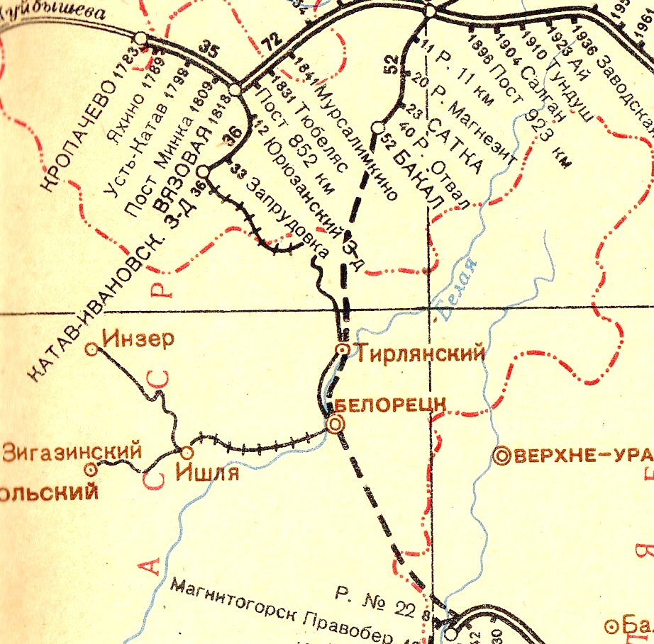 Белорецкая узкоколейная железная дорога — схемы и топографические карты Белорецкая узкоколейная железная дорога — схемы и топографические карты