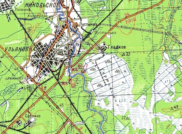 Узкоколейная железная дорога торфопредприятия «Гладкое» — схемы и топографические карты Узкоколейная железная дорога торфопредприятия «Гладкое» — схемы и топографические карты