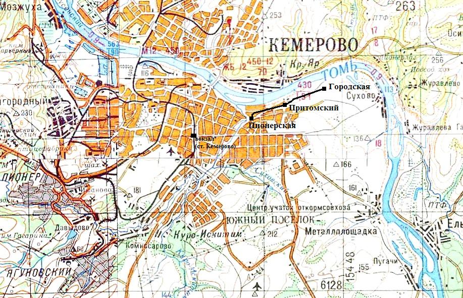 Кемеровская детская железная дорога — схемы и топографические карты Кемеровская детская железная дорога — схемы и топографические карты