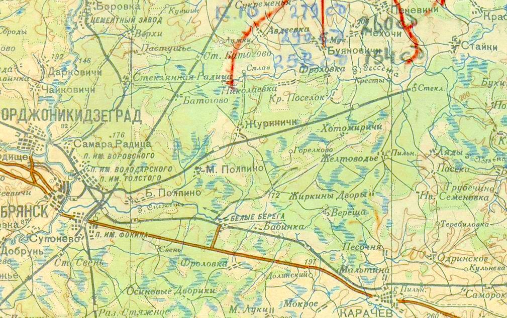 Железнодорожная линия Полпинская — Дудорево — схемы и топографические карты Железнодорожная линия Полпинская — Дудорево — схемы и топографические карты
