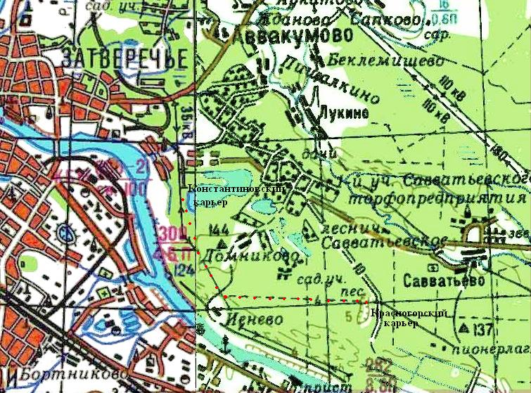 Узкоколейная железная дорога Тверского комбината строительных материалов №2 — схемы и топографические карты Узкоколейная железная дорога Тверского комбината строительных материалов №2 — схемы и топографические карты
