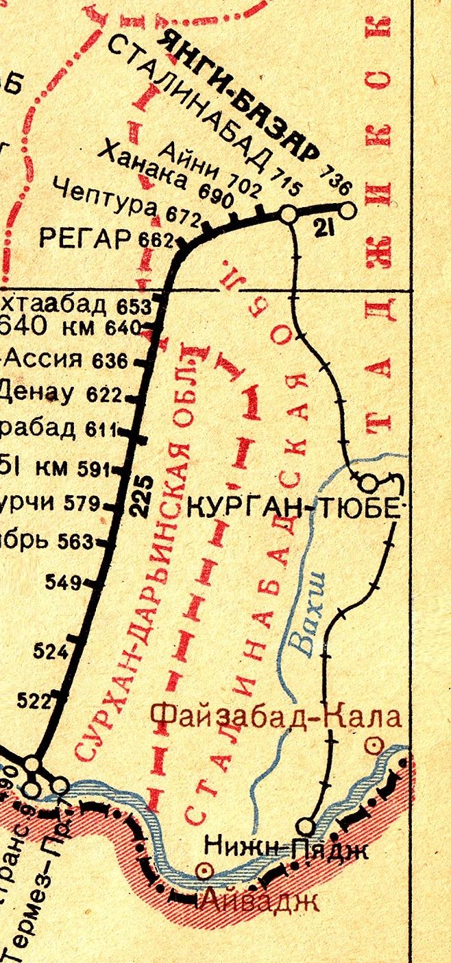 Узкоколейная железная дорога Душанбе — Курган-Тюбе — Куляб, Нижний Пяндж — схемы и топографические карты Узкоколейная железная дорога Душанбе — Курган-Тюбе — Куляб, Нижний Пяндж — схемы и топографические карты