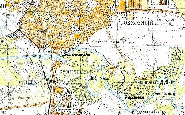 Оренбургская детская железная дорога — схемы и топографические карты Оренбургская детская железная дорога — схемы и топографические карты