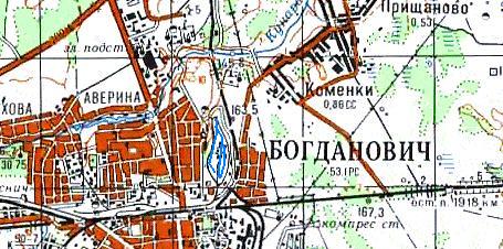Узкоколейная железная дорога Богдановичского шпалопропиточного завода — схемы и топографические карты Узкоколейная железная дорога Богдановичского шпалопропиточного завода — схемы и топографические карты