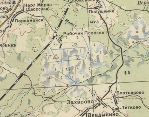 Узкоколейная железная дорога торфопредприятия «Моховое-2» - схемы и топографические карты Узкоколейная железная дорога торфопредприятия «Моховое-2» - схемы и топографические карты