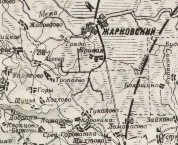 Жарковская узкоколейная железная дорога - схемы и топографические карты Жарковская узкоколейная железная дорога - схемы и топографические карты