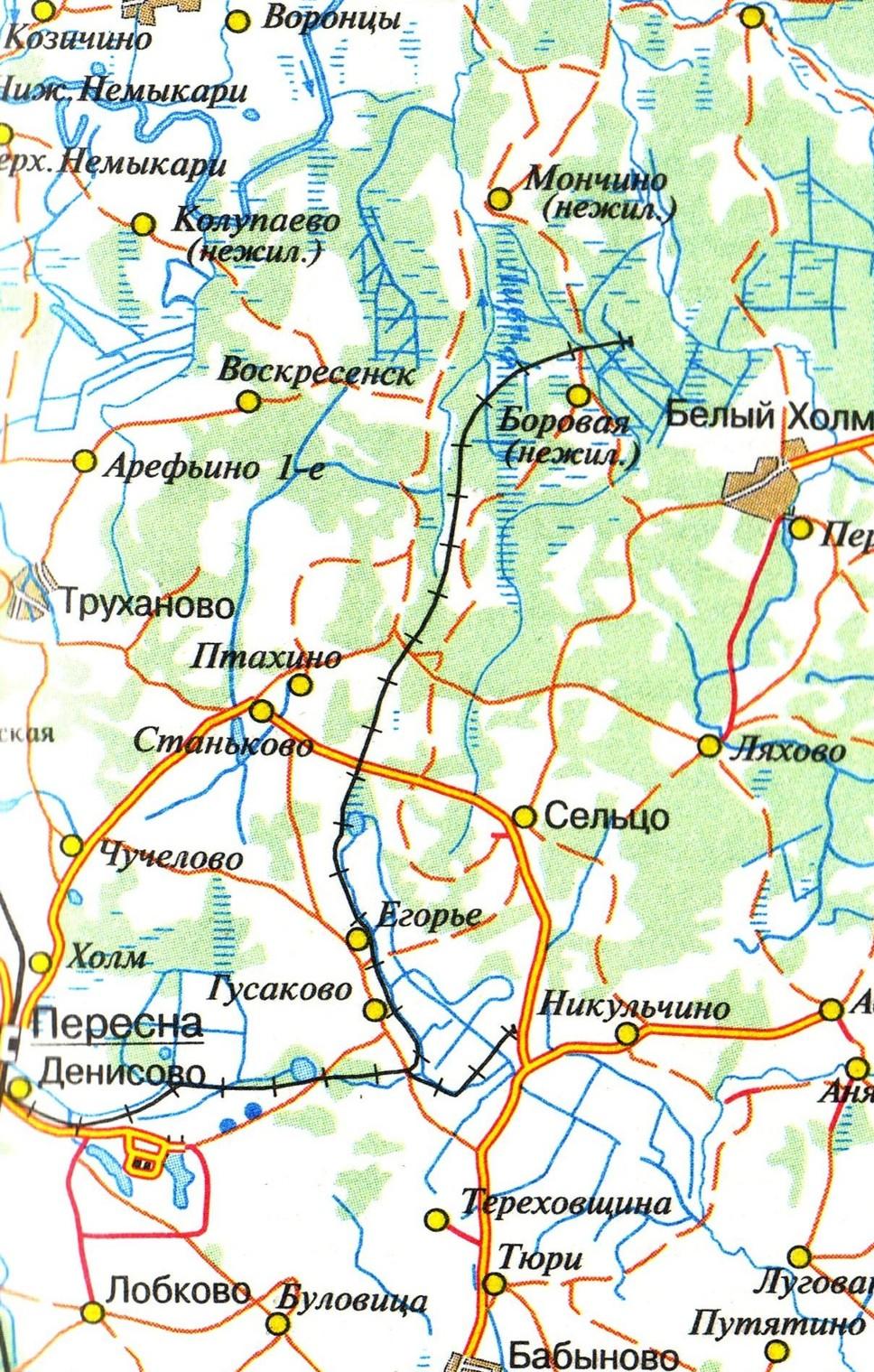 Узкоколейная железная дорога Редчинского торфопредприятия — схемы и топографические карты Узкоколейная железная дорога Редчинского торфопредприятия — схемы и топографические карты